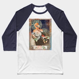 Mysterious Tarot Lovers Hummingbird and Flamingo Baseball T-Shirt